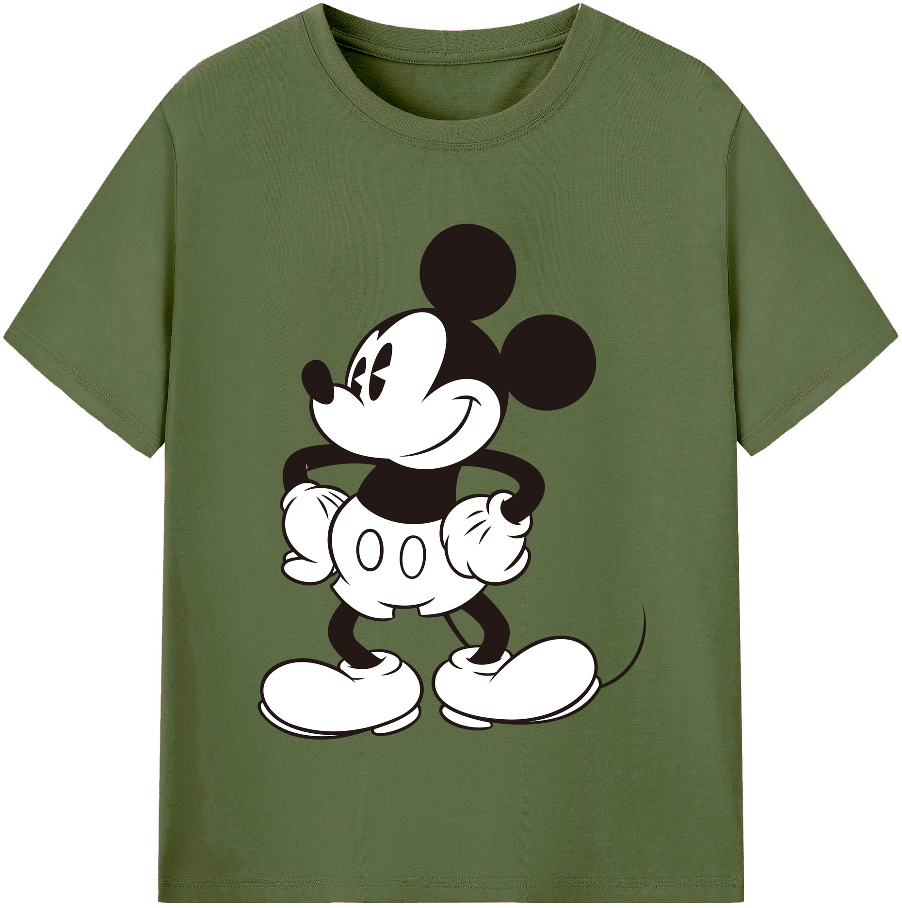 （画像用） ミッキーマウス Mickey Mouse 綿100％半袖Tシャツ（フロントプリント）